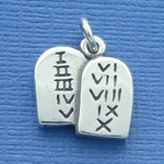Ten Commandments Charm Sterling Silver