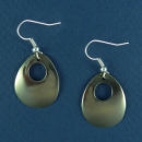 Teardrop Chocolate Copper Medium Polished Engravable French Wire Earrings
