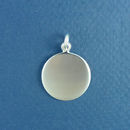 Round 21-mm Engravable German Silver Fashion Pendant