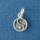 Yin Yang Balance Symbol Sterling Silver Charm Pendant