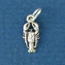 Lobster Sterling Silver Mini Charm Pendant