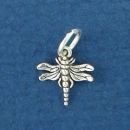 Dragonfly Insect Sterling Silver Tiny Charm Pendant