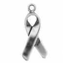 Awareness Ribbon Charm Tiny Sterling Silver Pendant