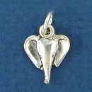 Elephant Head Sterling Silver Charm Small