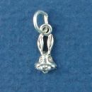 Bunny Rabbit Head Sterling Silver Mini Charm Pendant