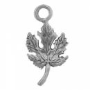 Maple Leaf Charm Tiny Sterling Silver Pendant