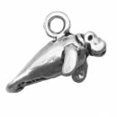 Manatee Charm Tiny Sterling Silver Pendant