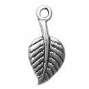 Aspen Leaf Charm Tiny Sterling Silver Pendant