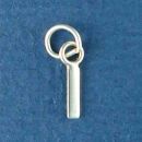 Tiny Alphabet Letter Initial I Sterling Silver Charm Pendant