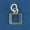 Tiny Alphabet Letter Initial O Sterling Silver Charm Pendant