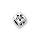 Sterling Silver Alphabet Beads Flower 4.5mm Letter Beads