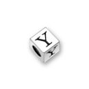 Sterling Silver Alphabet Beads Y 4.5mm Letter Beads