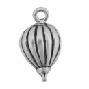 Hot Air Balloon Charm Tiny Sterling Silver Pendant