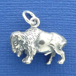 Sterling Silver Buffalo Charm