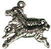 Noah's Ark Pair of Zebras Male and Female Sterling Silver Charm Pendant