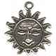 Sun Charm Sterling Silver Pendant Small for Bracelet or Necklace