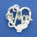 Sterling Silver #1 Mom Charm