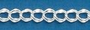 American 090 Sterling Silver Charm Bracelet Double Link Chain 7.5 Inch Length 7mm Width