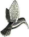 Bird: Hummingbird Sterling Silver Charm Pendant