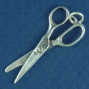 Scissors 3D Sterling Silver Charm for Charm Bracelet or Necklace Pendant