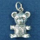 Teddy Bear Charm Sterling Silver Pendant