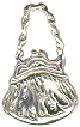 Ladies Evening Handbag Purse 3D Sterling Silver Charm Pendant
