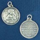 Guardian Angel Charm Sterling Silver Disk