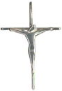 Cross Modern Style Crucifix Sterling Silver Charm Pendant