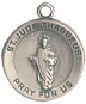 Religious Christian Saint Jude Thaddeus Medal Sterling Silver Charm Pendant
