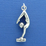 Sterling Silver Gymnast Charm
