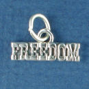 Freedom Word Phase Sterling Silver Charm Message Pendant