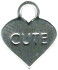 Cute, Heart Sterling Silver Charm