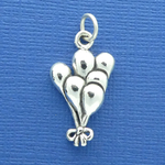 Birthday Party Balloon Charm Sterling Silver