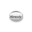 Inspiration Message Word Beads: Honesty Sterling Silver Charm