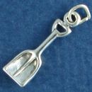 Winter Snow Shovel 3D Sterling Silver Charm Pendant