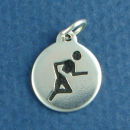 Running Charm Disk in Sterling Silver