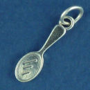 Ladies Oval Hand Mirror Charm Sterling Silver Pendant