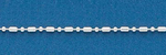 150 1+1 Bar and Ball Bead Chain 20 Inch Sterling Silver Necklace
