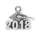 Cap and 2018 Graduation Charm Sterling Silver