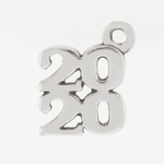 Graduation Year 2020 Stacked Sterling Silver Charm Pendant