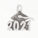 2021 Graduation Cap Charm Sterling Silver