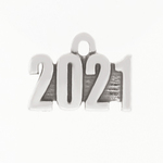 Horizontal 2021 Graduation Charm Sterling Silver