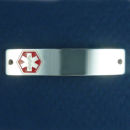 Medical Identification Id Bracelet Sterling Silver Tag