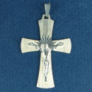 Sterling Silver Medium Christian Cross Pendant