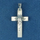 Sterling Silver Medium Christian Cross Pendant
