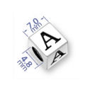 Sterling Silver Alphabet Beads A 7mm Letter Beads