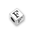 Sterling Silver Alphabet Beads F 7mm Letter Beads