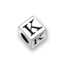 Sterling Silver Alphabet Beads K 7mm Letter Beads