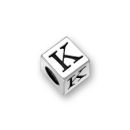 Sterling Silver Alphabet Beads K 5.5mm Letter Beads