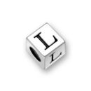 Sterling Silver Alphabet Beads L 7mm Letter Beads